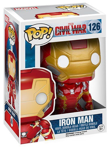 FUNKO POP Captain America Civil War Iron Man Bobble 126